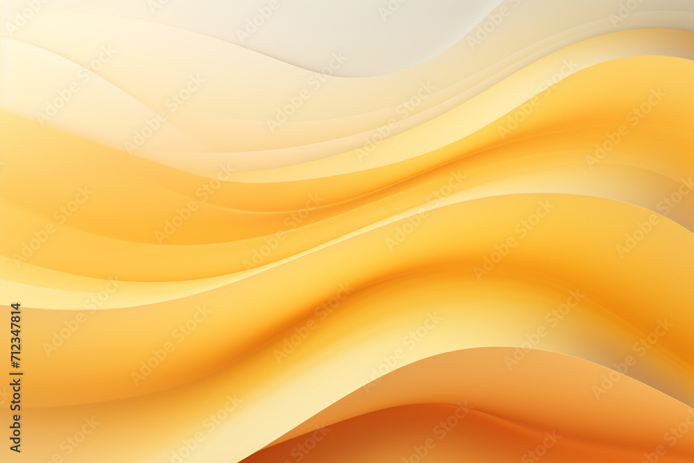 Soft pastel yellow waves with a subtle gradient, exuding warmth and positivity for a presentation that radiates optimism and energy. - obrazy, fototapety, plakaty 
