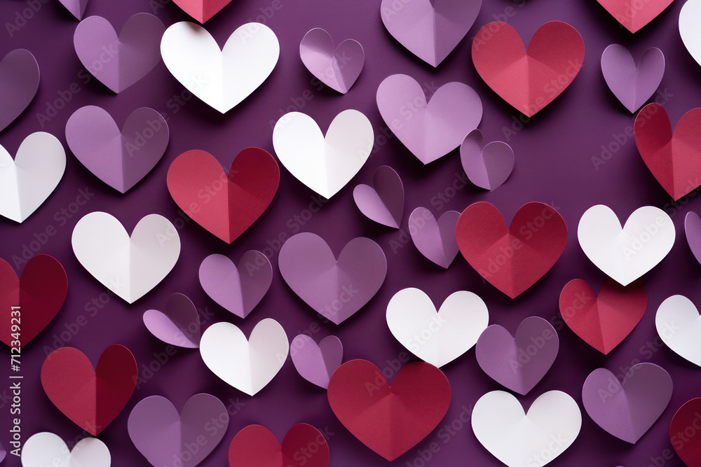 Romantic Heart Love: A Decorative Paper Heart, a Symbol of Love and Romance, on a Pink Background.