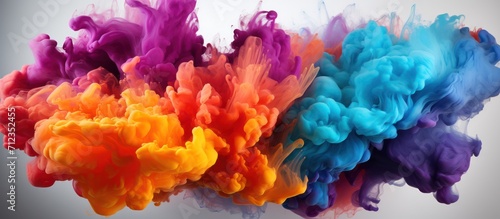 abstract background, colorful powder explosion © MBRAMO
