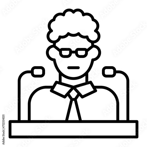  Political line icon