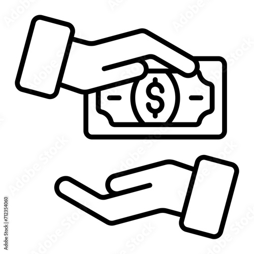   Bribery line icon