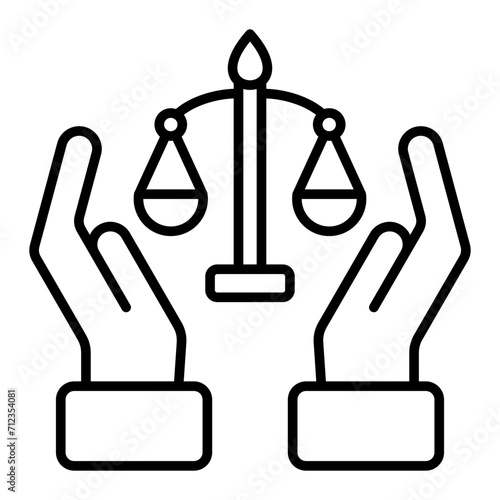   Ethics line icon
