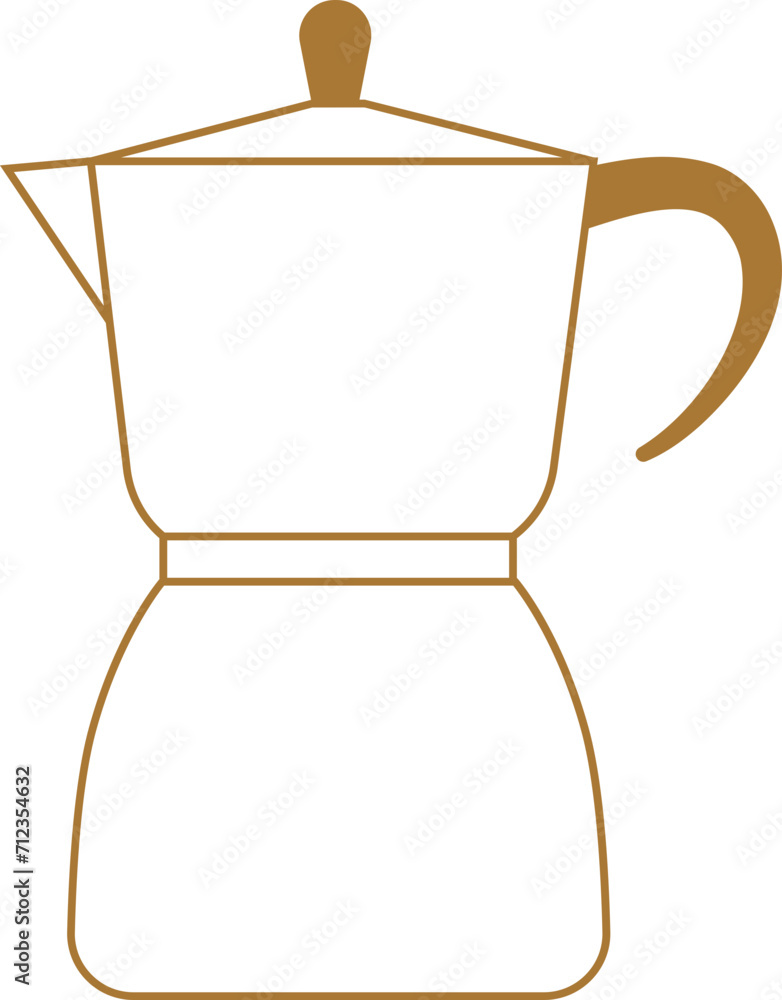 Linear Moka Pot Icon Linear Moka Pot Icon