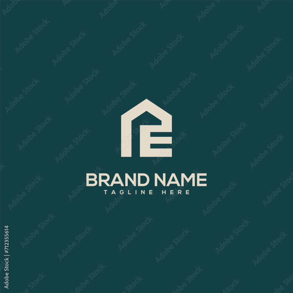 Alphabet letter E house symbol logo icon design template vector elements. Alphabet letter E house symbol logo icon design template vector elements.