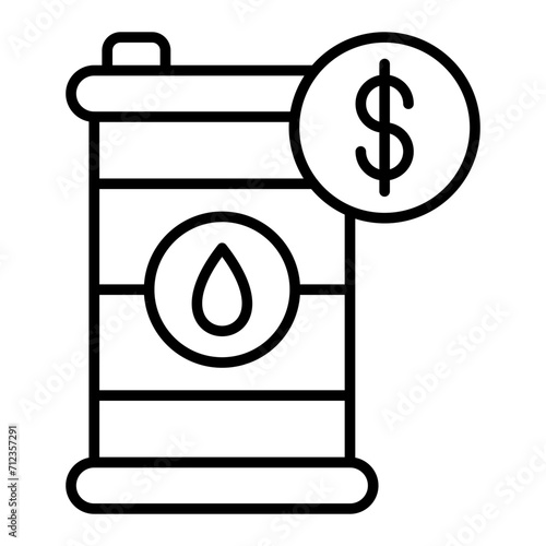   Oil Price line icon