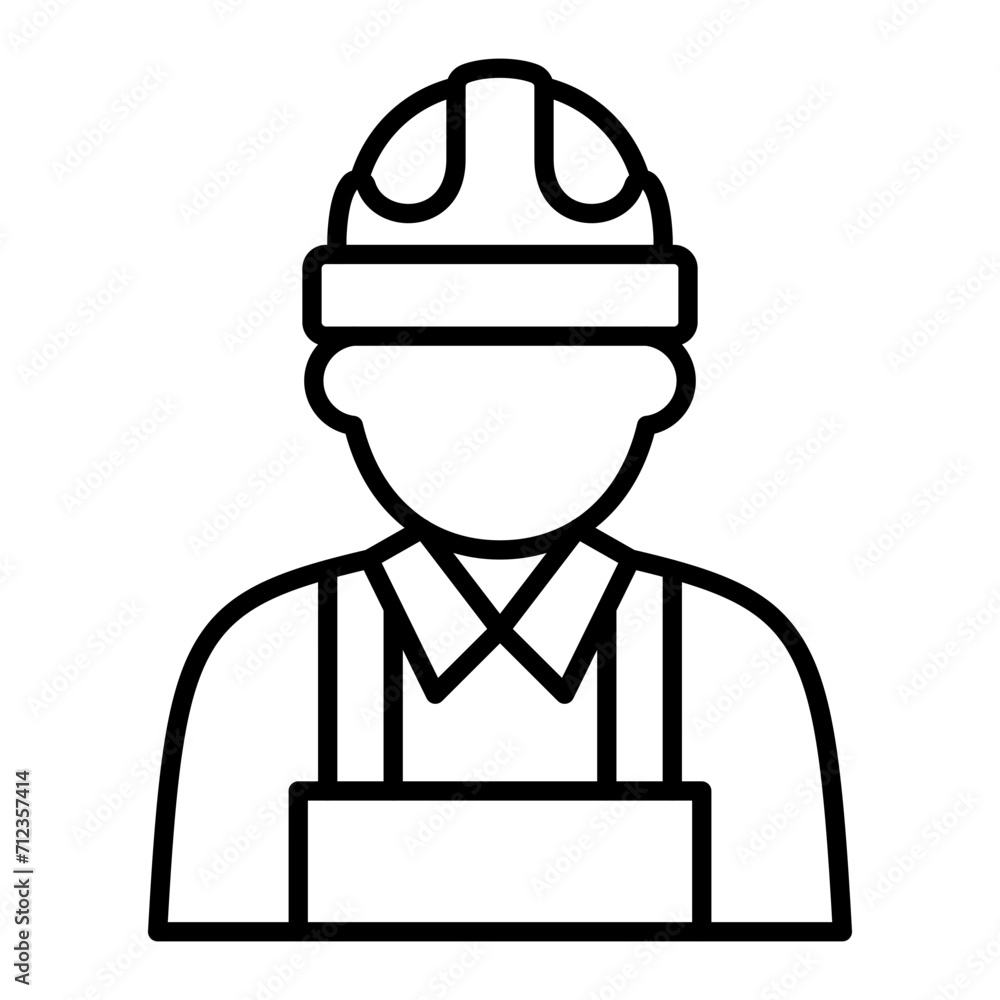   Worker line icon