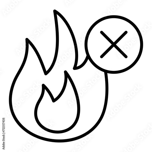   No Fire line icon