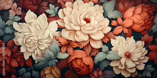 Vintage Floral Desktop Wallpaper Image . photo