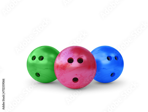 bowling ball isolated on white background. 3D model