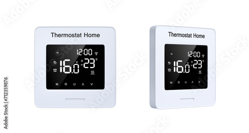  thermostat isolated on white background. 3d illustration