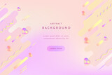 Dreamy abstract geometric background for valentine. With pink and purple gradient.