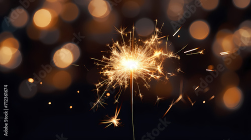 Beautiful fireworks background at night for holiday decoration