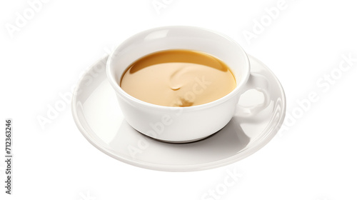 Small White Cup of Worcestershire Sauce on a transparent background
