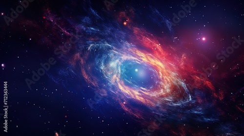 Abstract Beautiful Stunning Dreamy Background Wallpaper Template of a Wormhole Swirling in Nebula Time Travel Concept Stardust Space Galaxy Universe Milky Way Night Sky Fantasy Colorful Tone 16:9