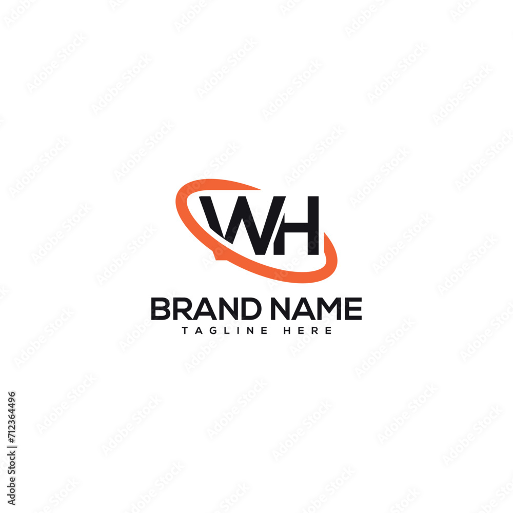 Abstract letter WH HW company Logo Design vector. Initials Business logo. Abstract letter WH HW company Logo Design vector. Initials Business logo.