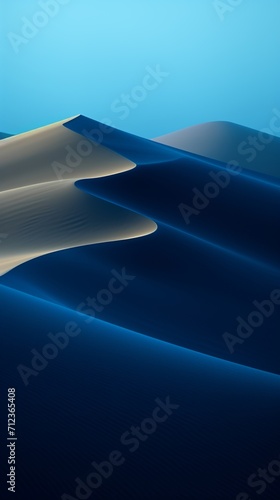 Abstract desert blue wave background