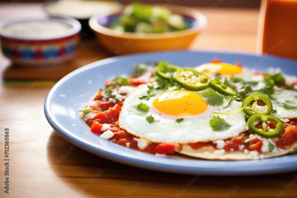breakfast huevos rancheros with a sunny side up egg and beans breakfast huevos rancheros with a sunny side up egg and beans