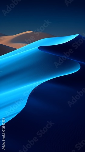 Abstract desert blue wave background