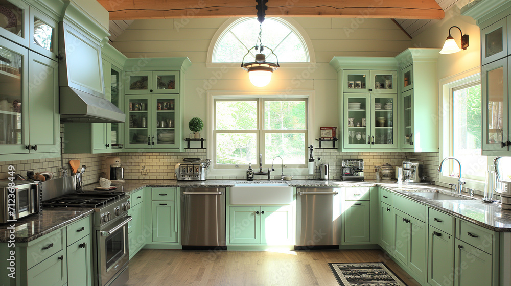 Eclectic kitchen decor, ai generated Eclectic kitchen decor, ai generated