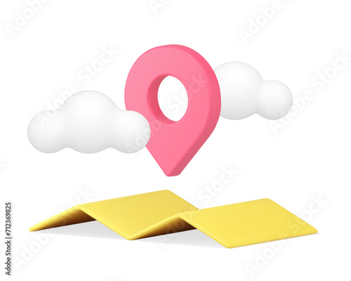 GPS GPRS digital map navigation location global positioning system 3d icon realistic vector