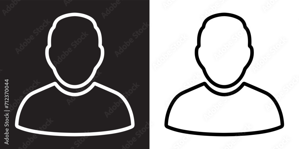 User icon vector. Profile icon sign symbol. Profile vector icon illustration isolated on black and white background User icon vector. Profile icon sign symbol. Profile vector icon illustration isolated on black and white background