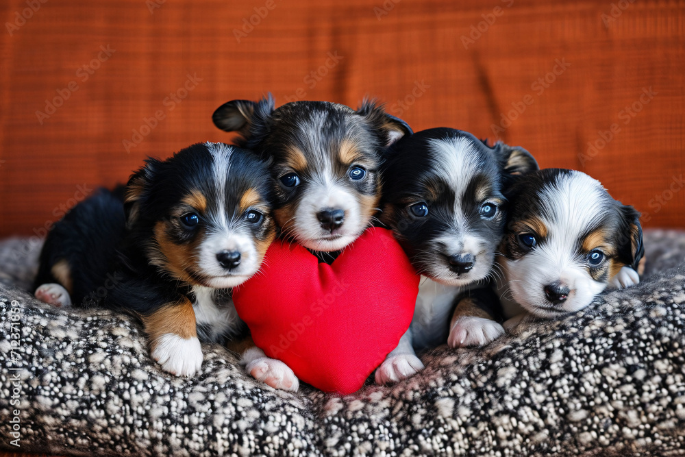 Happy Valentine Puppies Happy Valentine Puppies