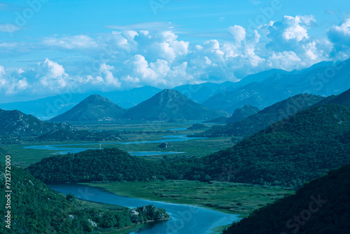Valley of the Crnojevici river flowing into the Skadar Lake, Montenegro