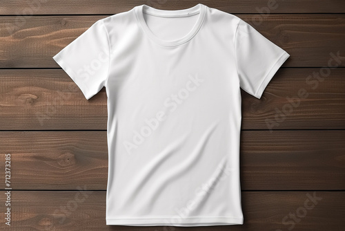 Woman in White Tshirt Mockup created with Generative AI