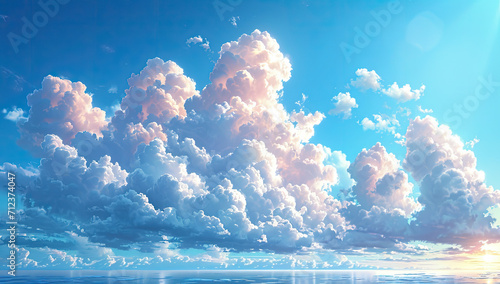 Mesmerizing Blue Sky and White Clouds - Spectacular Skyline Backdrops