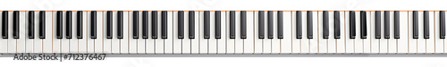 Keyboardl, piano, isolated on the transparent background PNG.