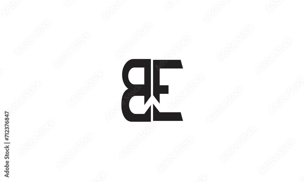 BE, EB, E, B Abstract Letters Logo Monogram BE, EB, E, B Abstract Letters Logo Monogram
