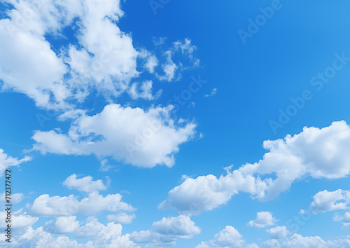 雲が浮かぶ青空。AI生成画像