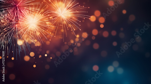 Fireworks background for celebration, holiday celebration concept © liang