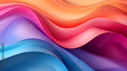 abstract colorful background waves effect wallpaper background , Generate AI