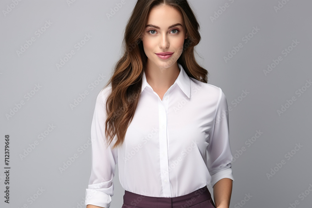 Woman in White Tshirt Mockup created with Generative AI Woman in White Tshirt Mockup created with Generative AI