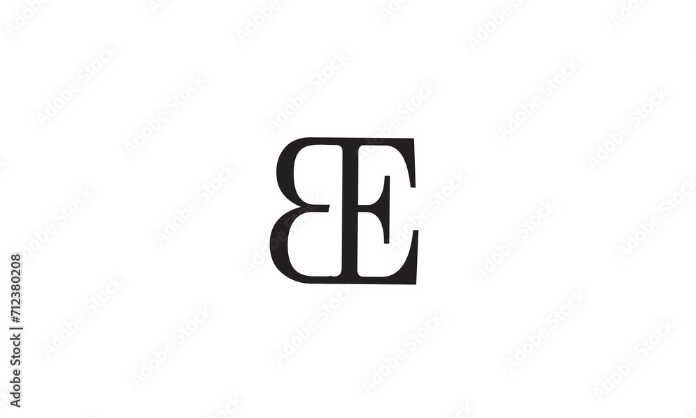 BE, EB, E, B Abstract Letters Logo Monogram BE, EB, E, B Abstract Letters Logo Monogram