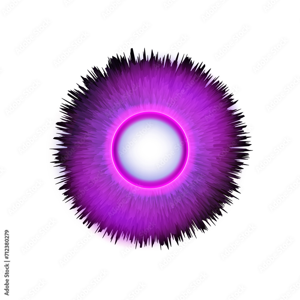 Fototapeta premium Purple Neon Circular Burst