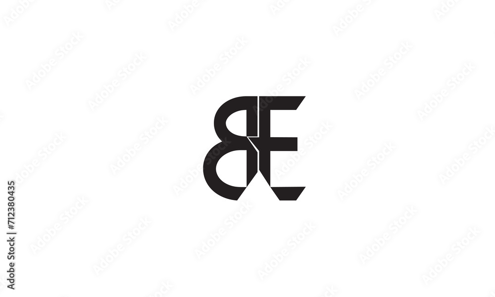 BE, EB, E, B Abstract Letters Logo Monogram BE, EB, E, B Abstract Letters Logo Monogram