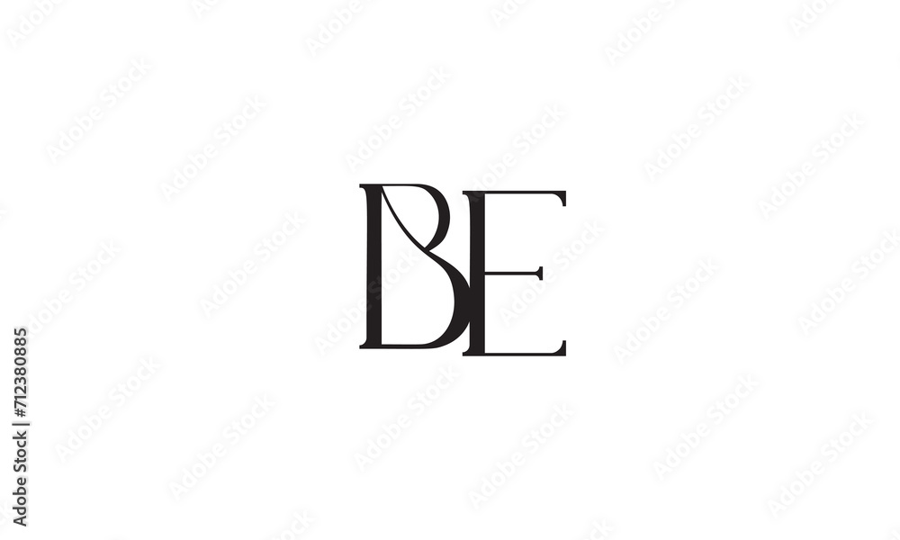 BE, EB, E, B Abstract Letters Logo Monogram BE, EB, E, B Abstract Letters Logo Monogram