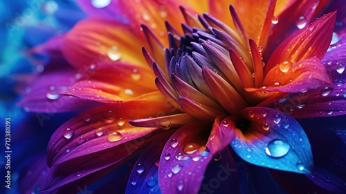 Macro close-up photography of a vibrant colored flower photo