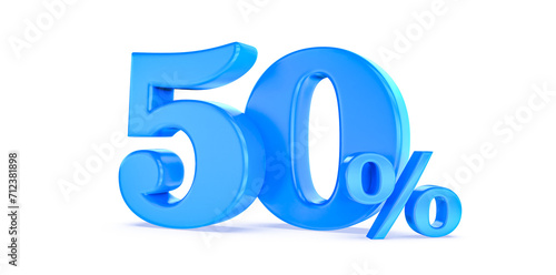 50 percent 3d rendering blue metal discount
