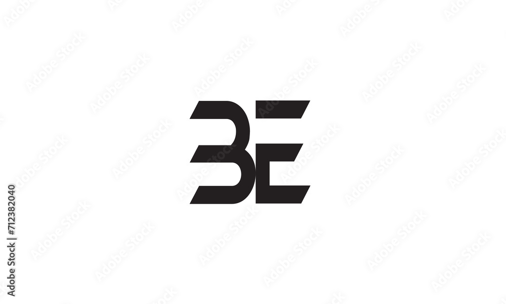 BE, EB, E, B Abstract Letters Logo Monogram BE, EB, E, B Abstract Letters Logo Monogram