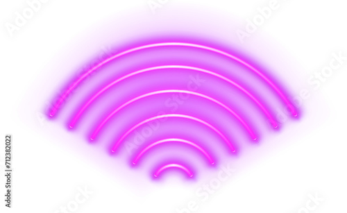 Purple Glow Wifi Sign