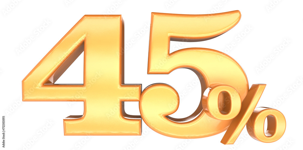 45 percent 3d rendering gold metal discount 45 percent 3d rendering gold metal discount
