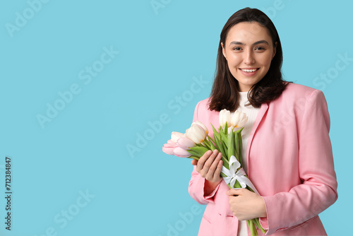 Beautiful young woman with ...