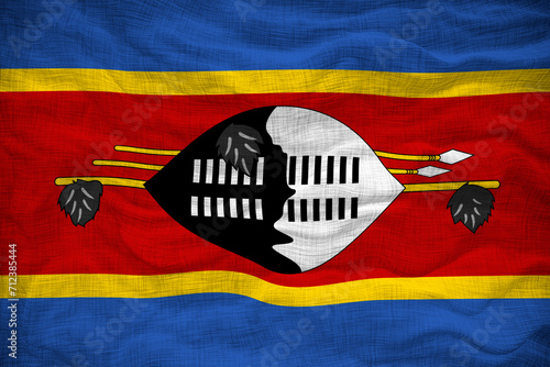 National flag  of Eswatini. Background  with flag  of Eswatini