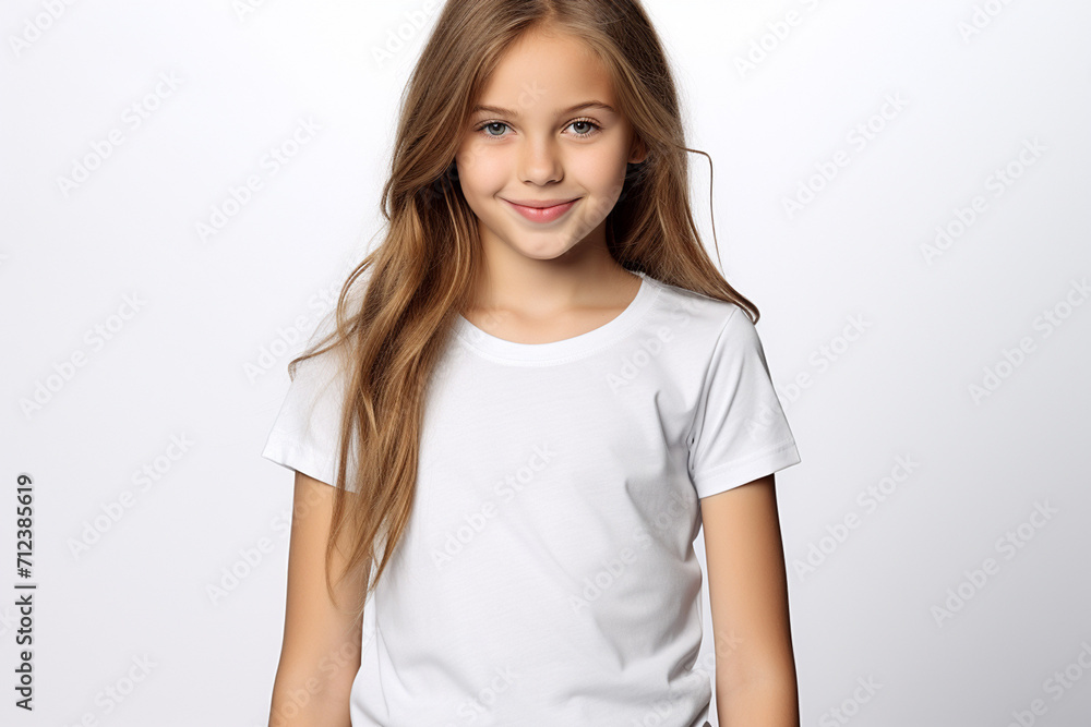 Woman in White Tshirt Mockup created with Generative AI Woman in White Tshirt Mockup created with Generative AI