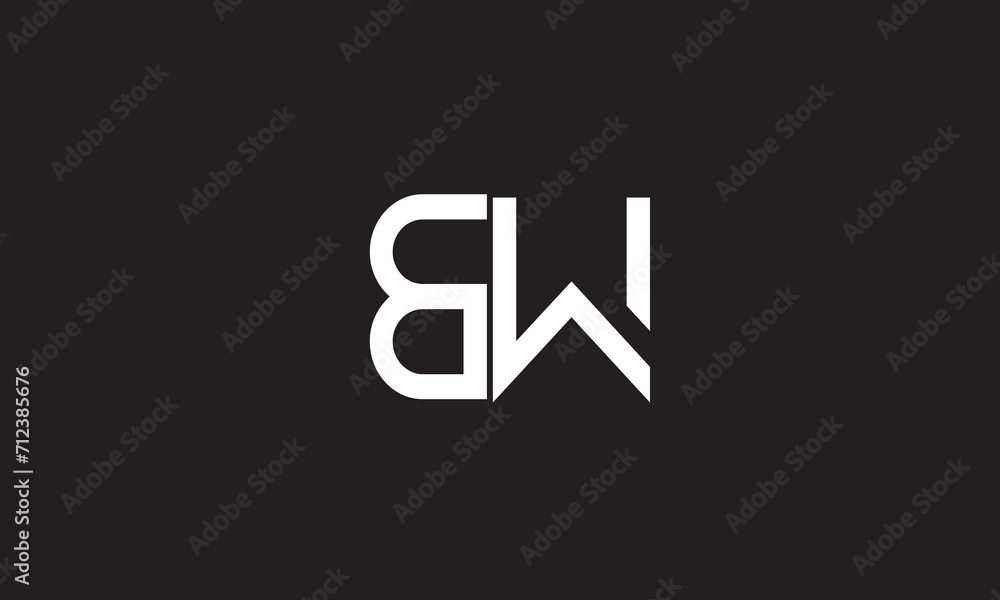 BW, WB, W, B Abstract Letters Logo Monogram BW, WB, W, B Abstract Letters Logo Monogram