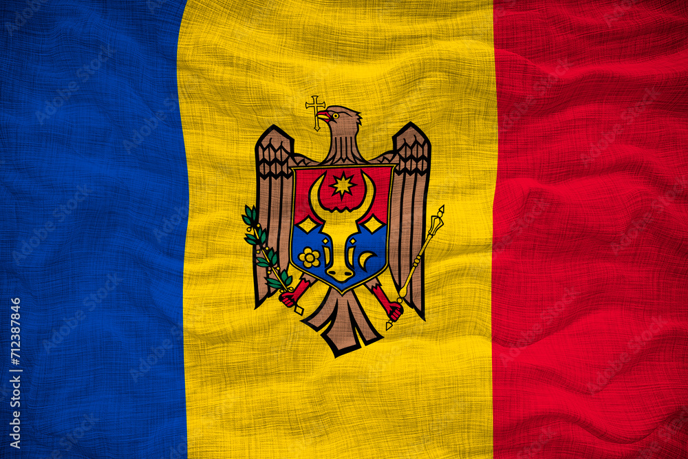 Fototapeta premium National flag of Moldova. Background with flag of Moldova