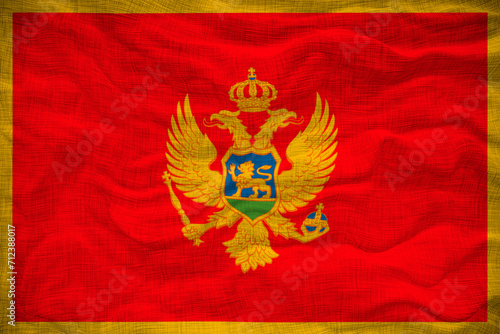 National flag of Montenegro. Background with flag of Montenegro